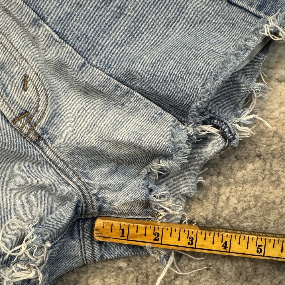 Abercrombie And Fitch High Rise Mom Short Women's Size 24 Denim - Picture 7 of 7